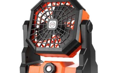 Ventilador Portatil Recargable con Linterna LED, Para Exteriores e Interiores